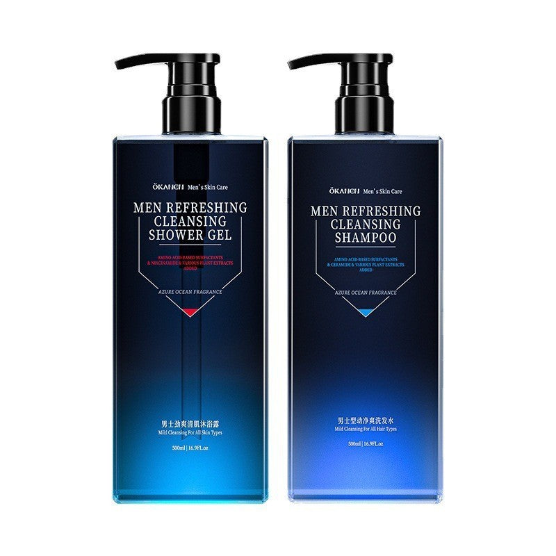 Men’s Shower Gel + Shampoo Set (2×500ml)