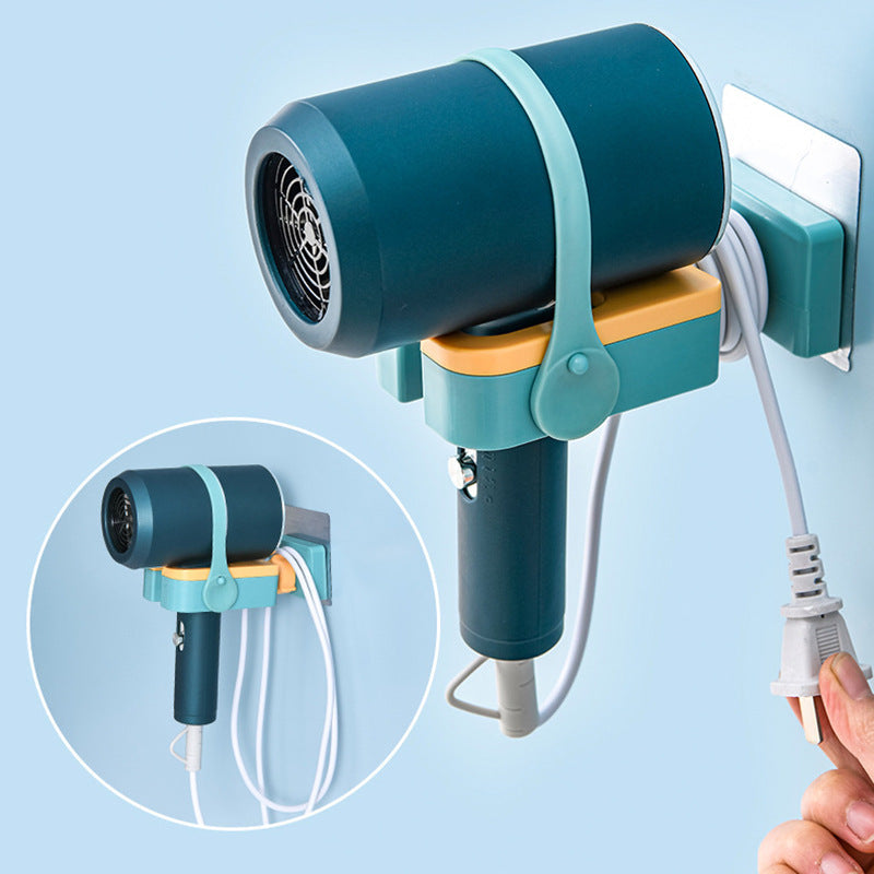 Hair Dryer Rack Toilet Wall-mounted Punch-free Multifunctional