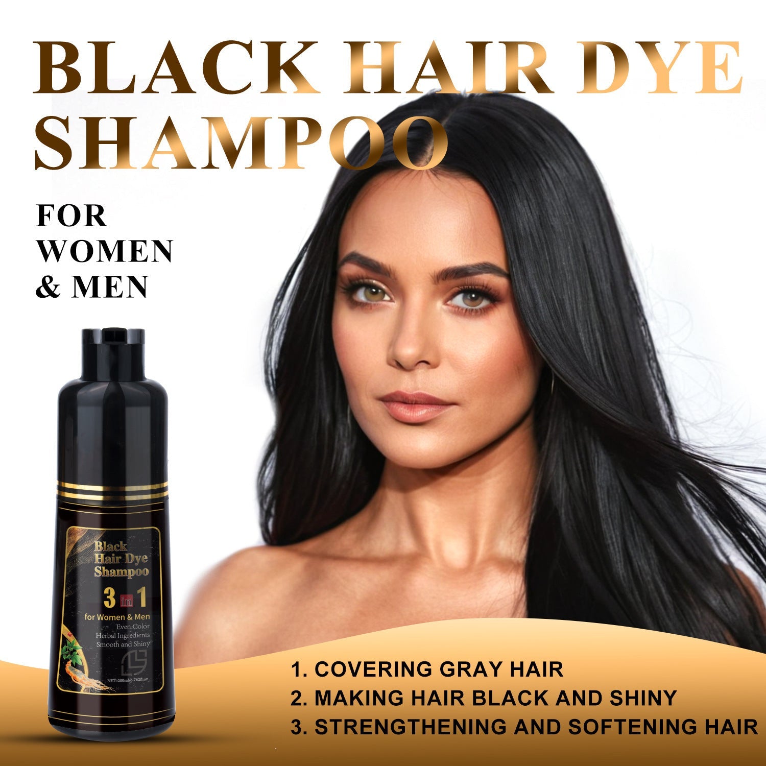 Black Ran Hair Shampoo 3-in-1 – Cleanses, Nourishes & Refreshes Color