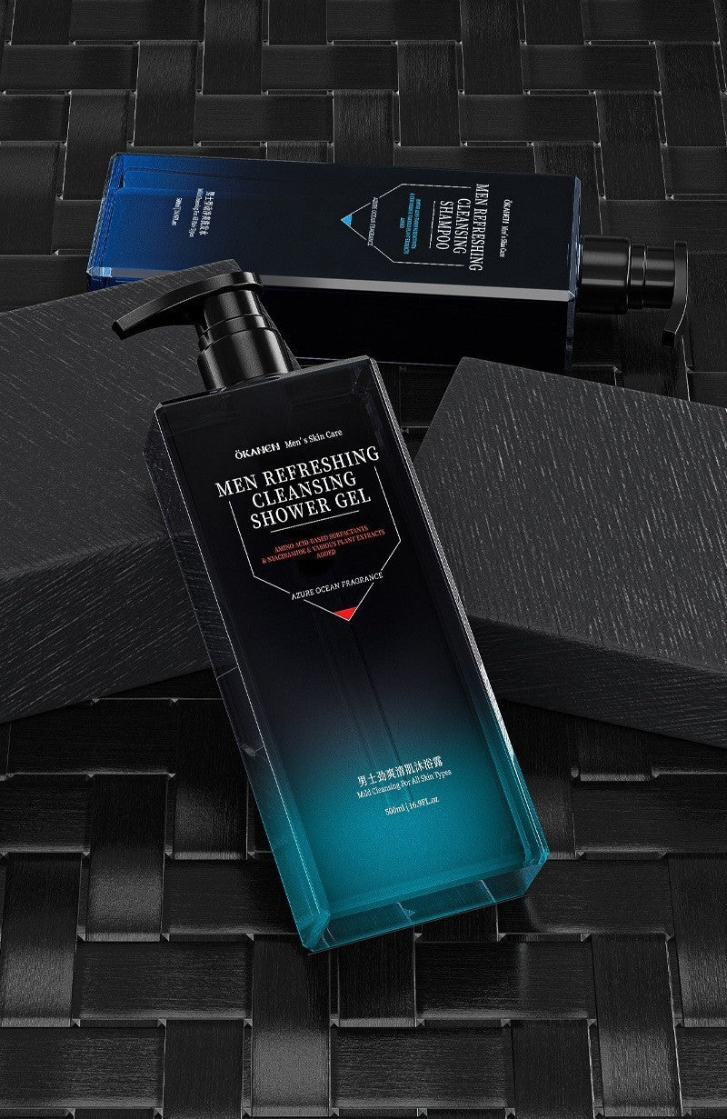 Men’s Shower Gel + Shampoo Set (2×500ml)