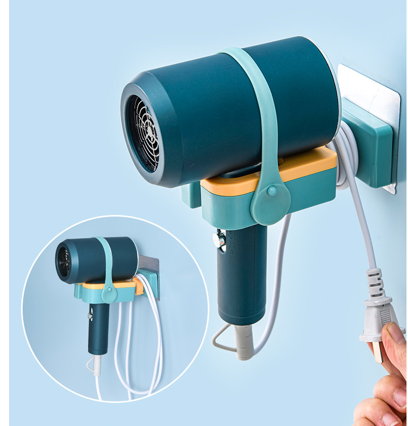 Hair Dryer Rack Toilet Wall-mounted Punch-free Multifunctional