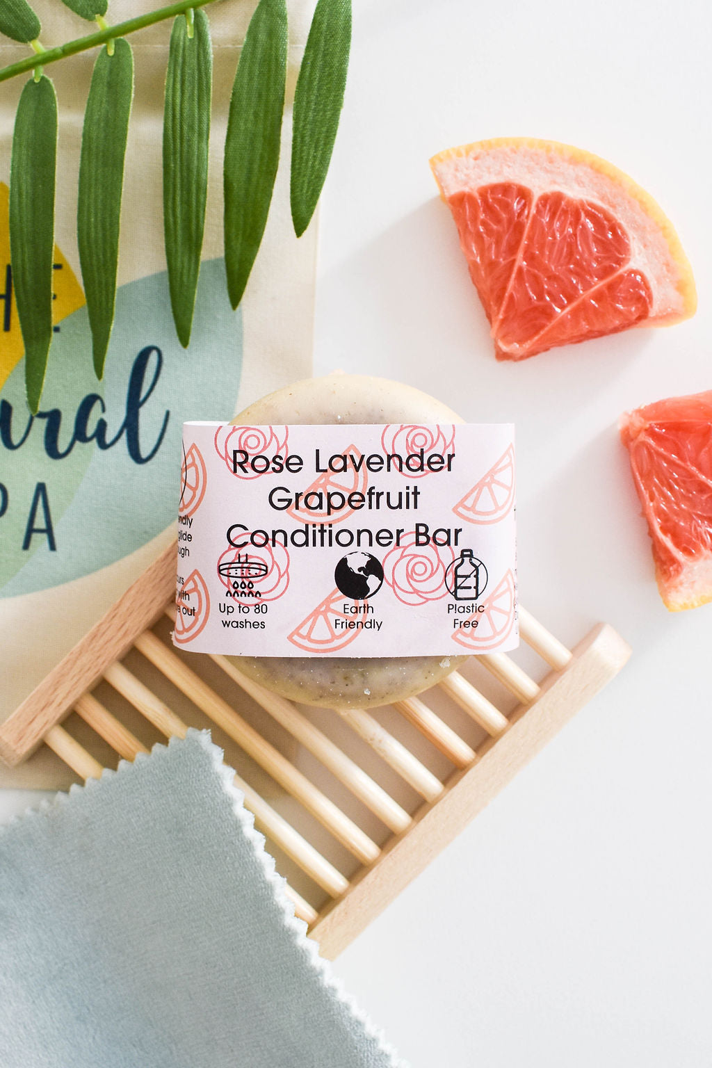 Rose, Grapefruit & Lavender Solid Conditioner Bar | Natural Hair