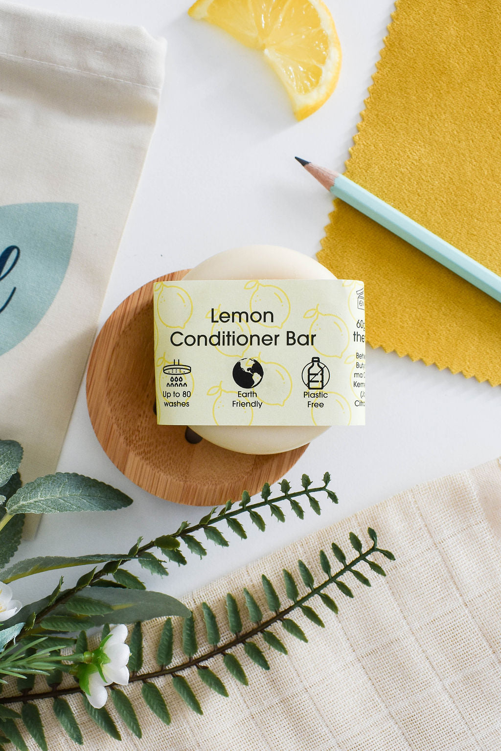 Lemon Solid Conditioner Bar | Natural Hair Conditioner for All Hair
