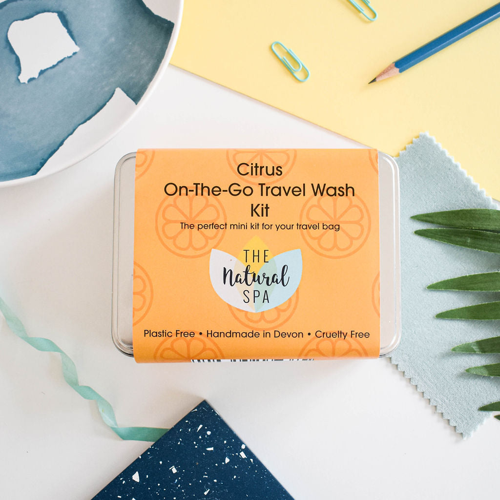 Citrus Mini Travel Wash Kit | Natural “On the Go” Shampoo,