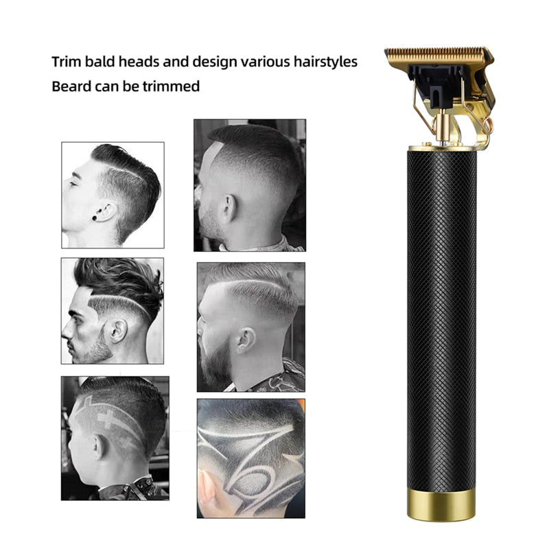 Portable Electric Hair Clippers T-blade For Men's Hair Beard Trimmer