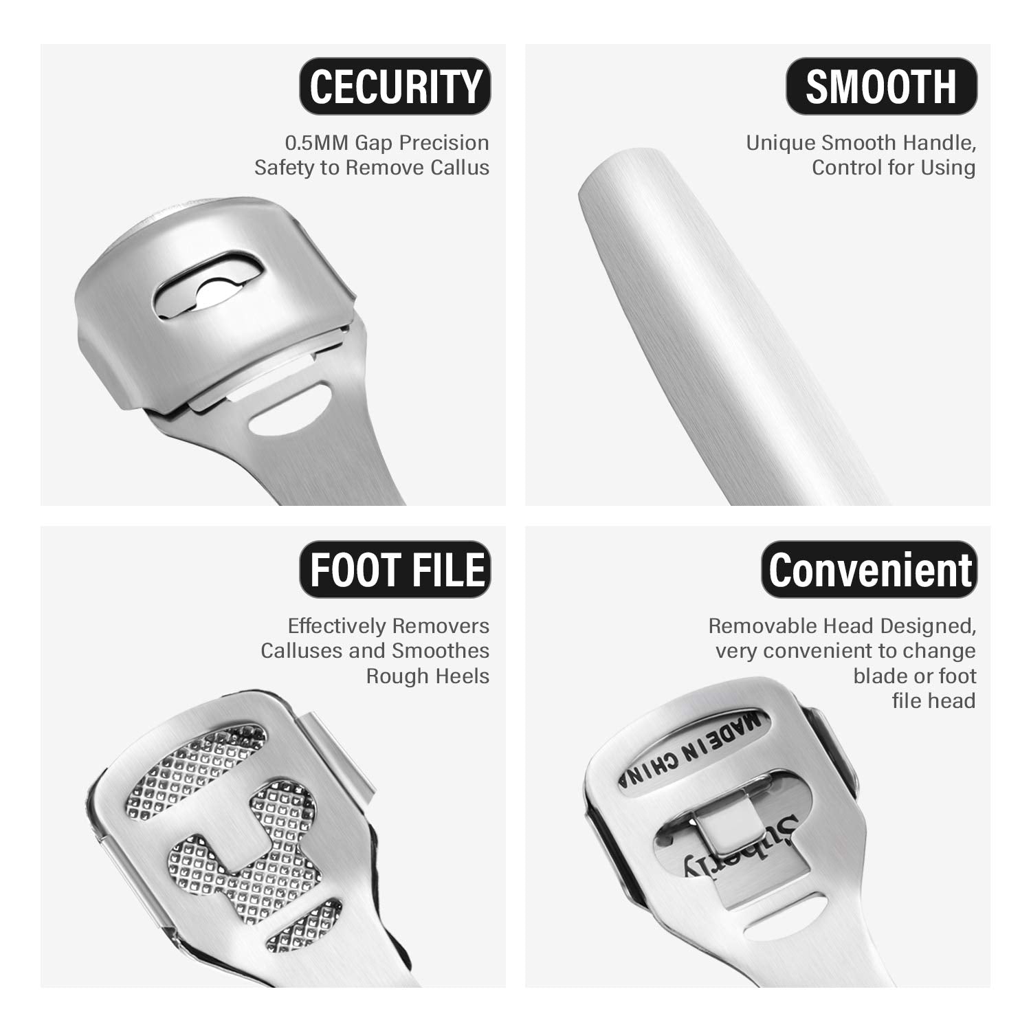 48 Pieces Callus Shaver Sets in 4 Types Foot Care