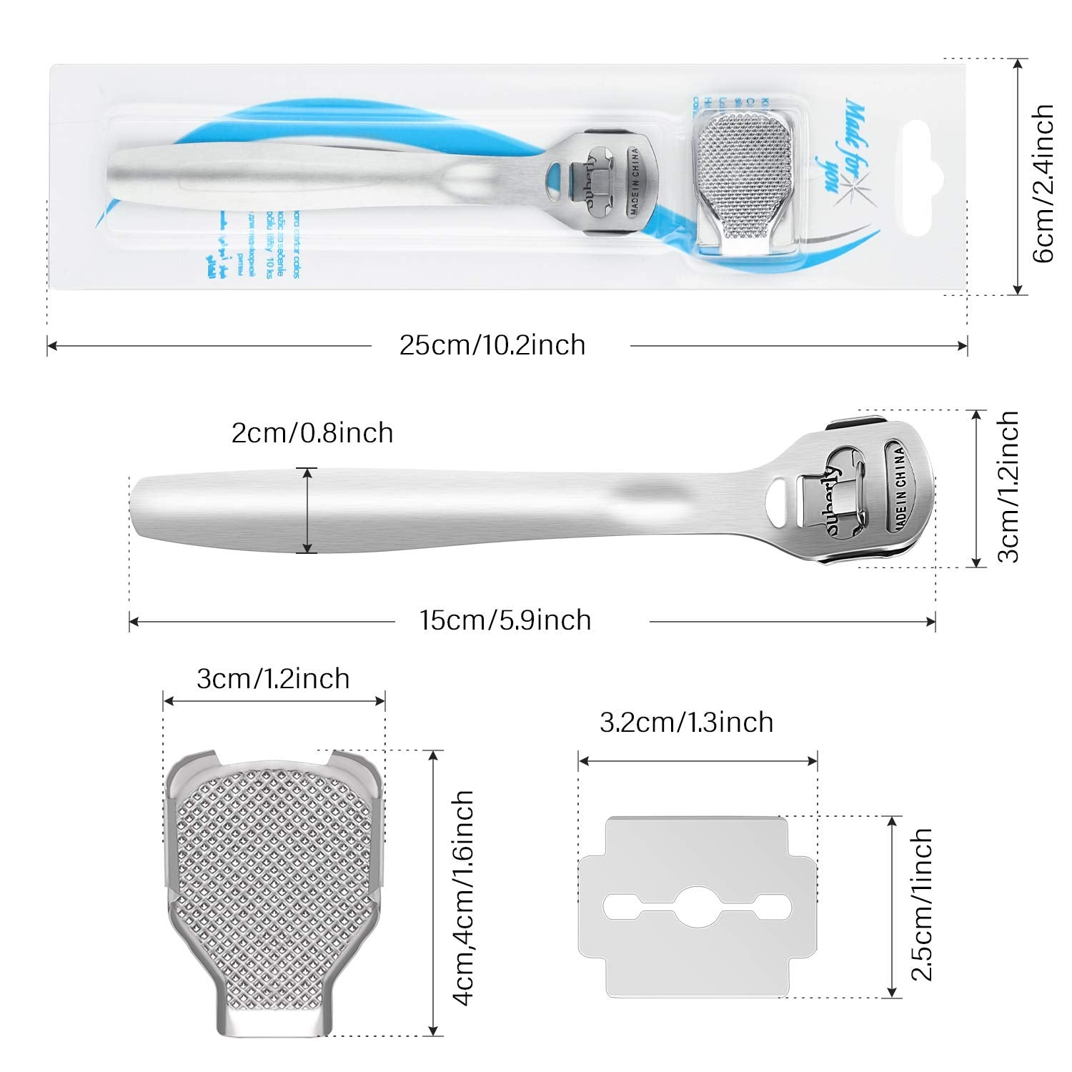 48 Pieces Callus Shaver Sets in 4 Types Foot Care