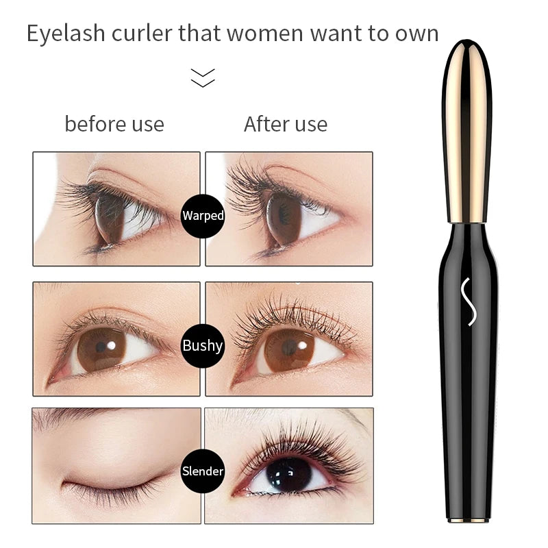 USB Rechargeable Portable Electric Eyelash Curler Heated Eyelash