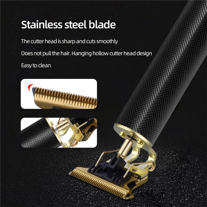 Portable Electric Hair Clippers T-blade For Men's Hair Beard Trimmer