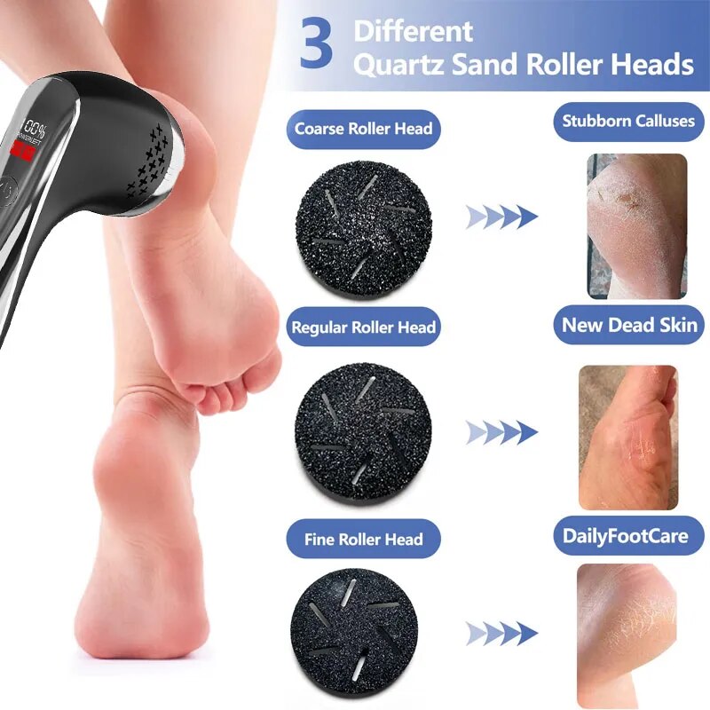Electric Callus Remover for Feet Rechargeable Waterproof Foot Scrubber