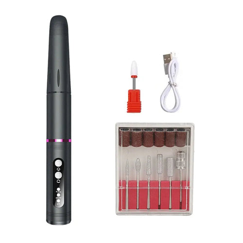 19000RPM Electric Nail Art Machine USB Cordless Nail Drill for Nail