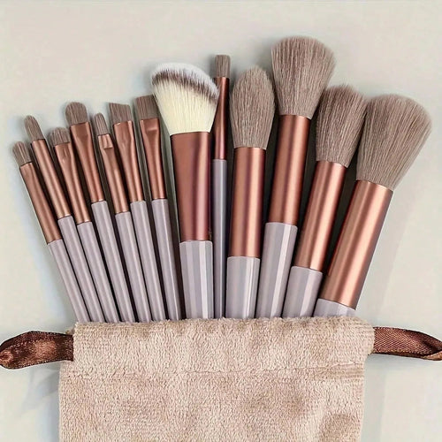 13 Soft Makeup Brushes Set With Perfect Soft Pouch - Premium Makeup To