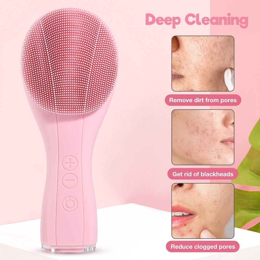 Facial Cleansing Brush High Frequency Vibratioin Lifting Face Massager