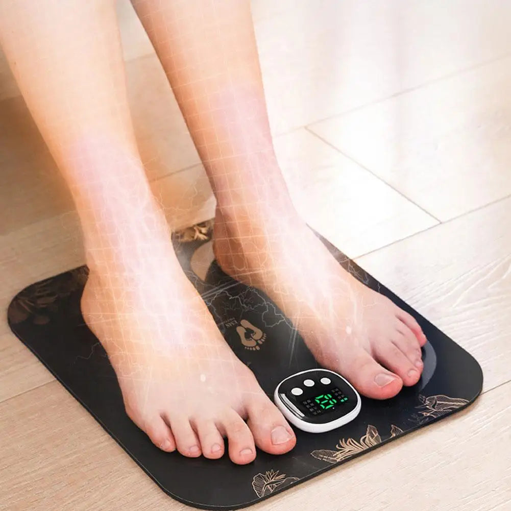 Portable EMS Silicond Foot Massager USB Charging Electric Massager Pad