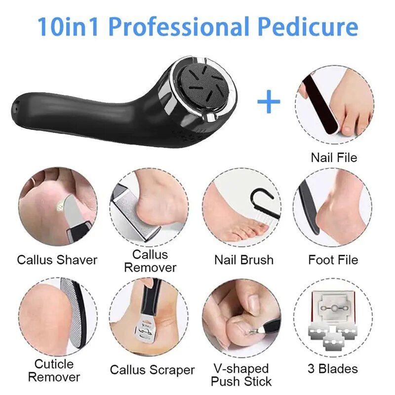Electric Callus Remover for Feet Rechargeable Waterproof Foot Scrubber