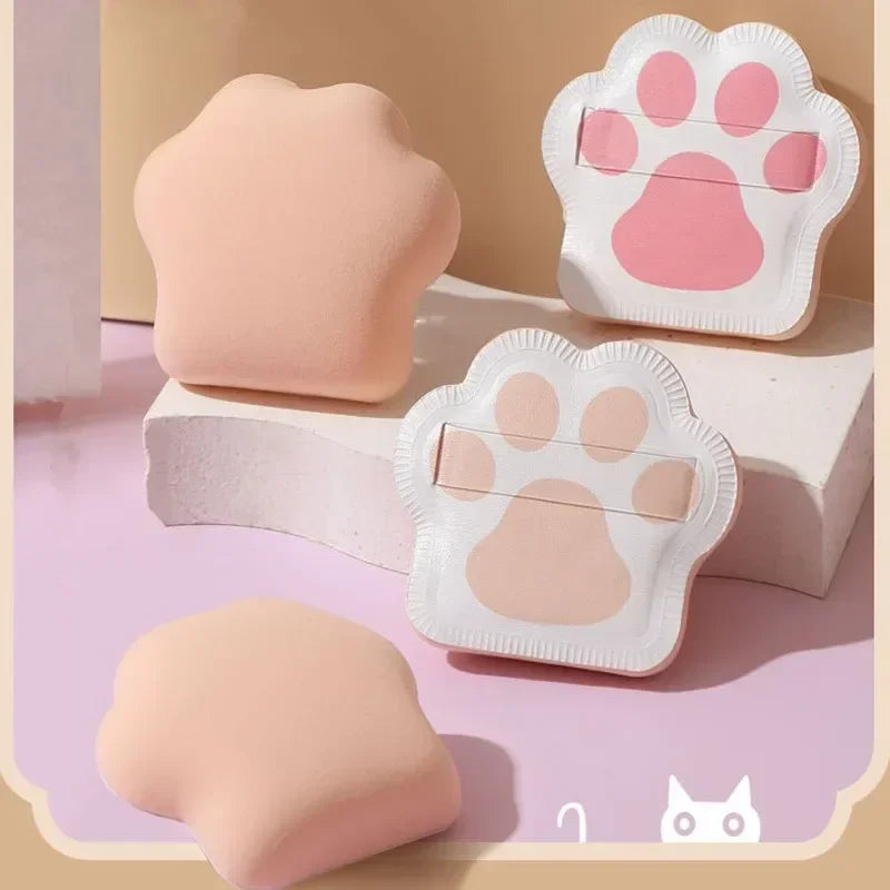 3pcs Cute Cat Claw Powder Puff Super Soft Makeup Sponge For Foundation