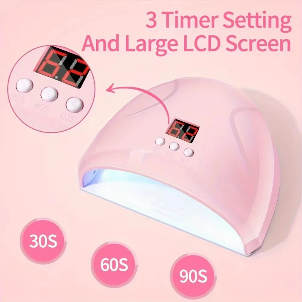 Professional USB Electric Nail Drill Polish File Kit with UV LED Nail