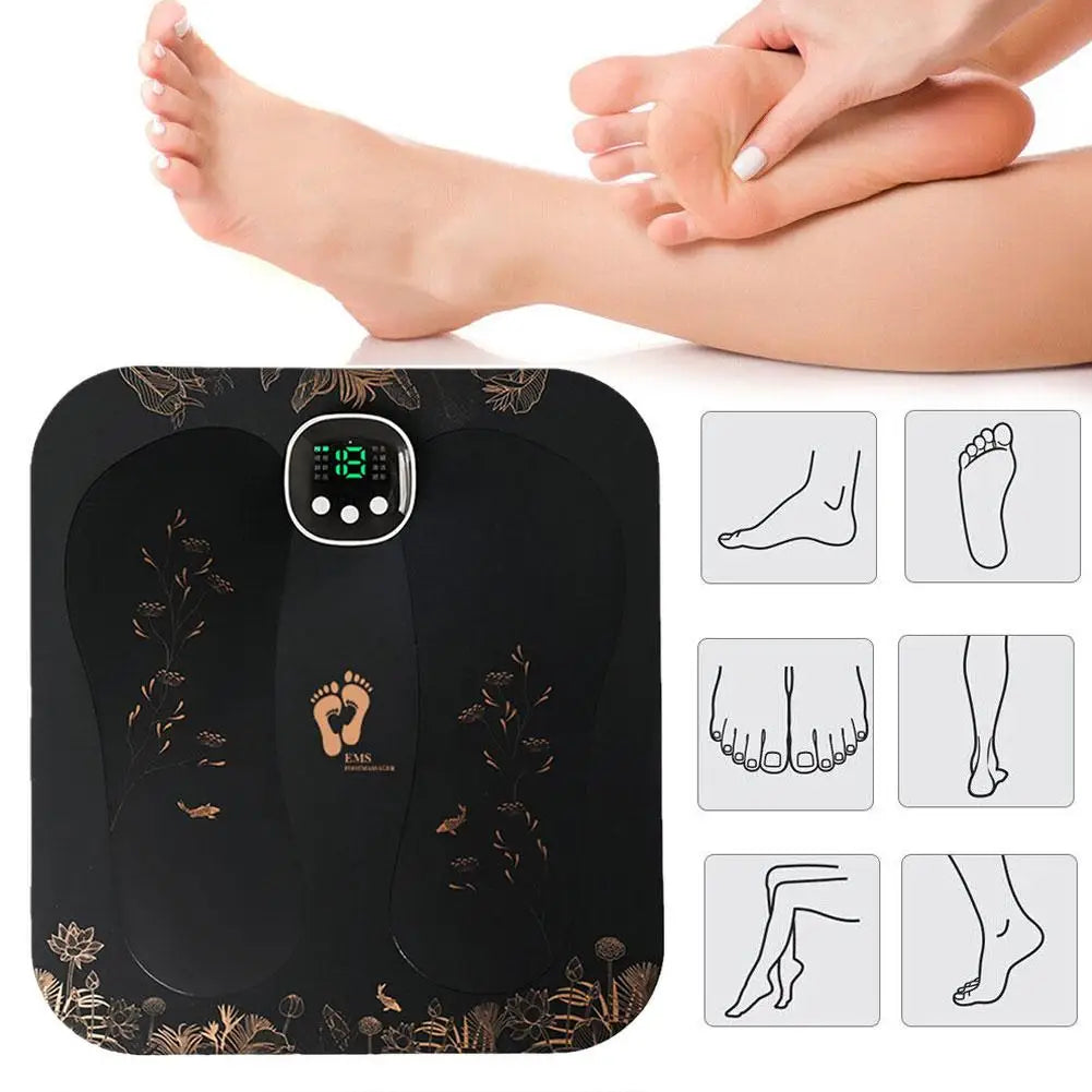 Portable EMS Silicond Foot Massager USB Charging Electric Massager Pad
