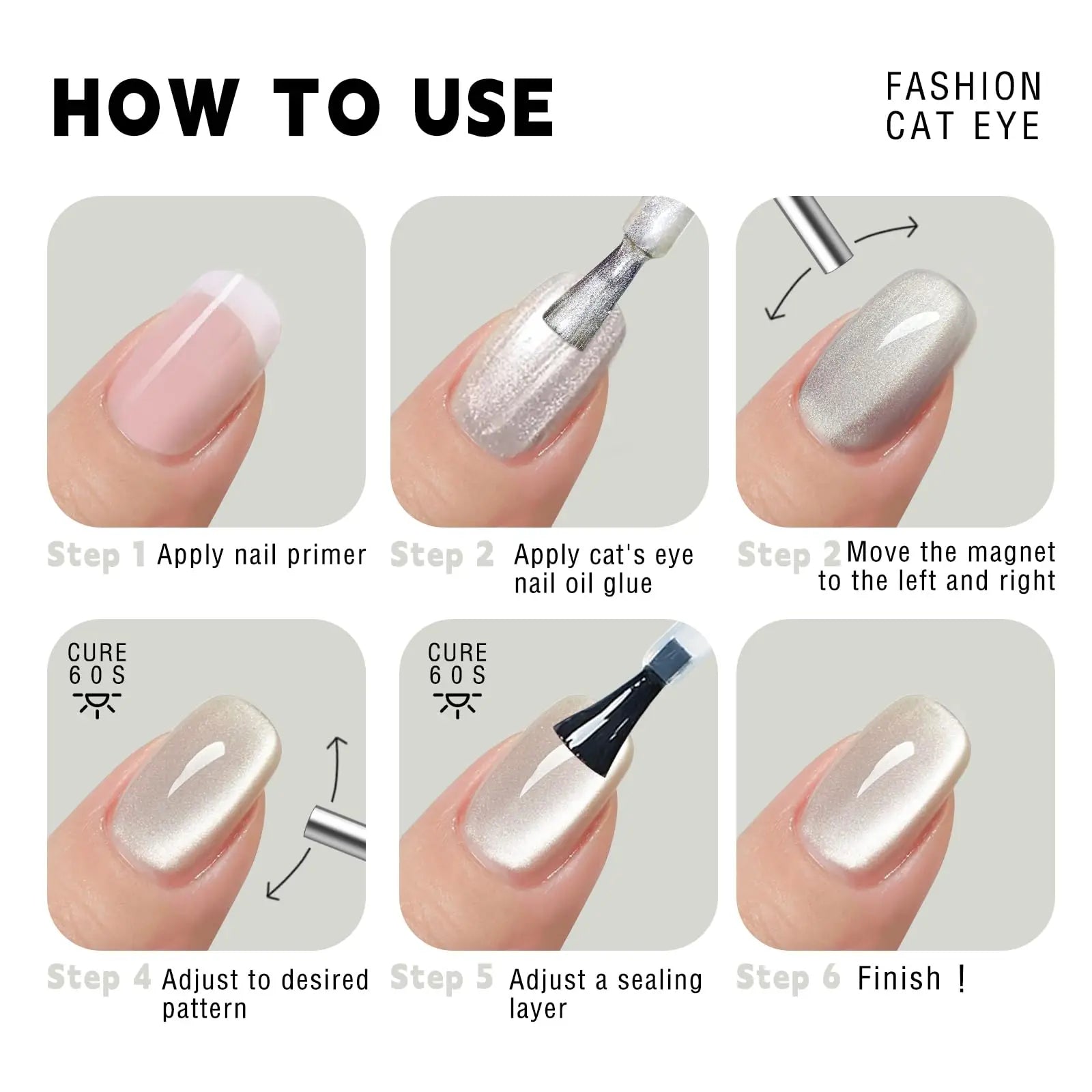 3x0.7cm Round Nail Art Cat Eye Gel Magnetic Pen for Gel Polish 3D Cat