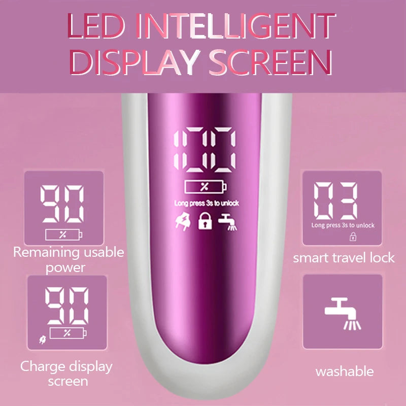 3 in 1 Rechargeable Women Epilator for Face Body Electric Shaver
