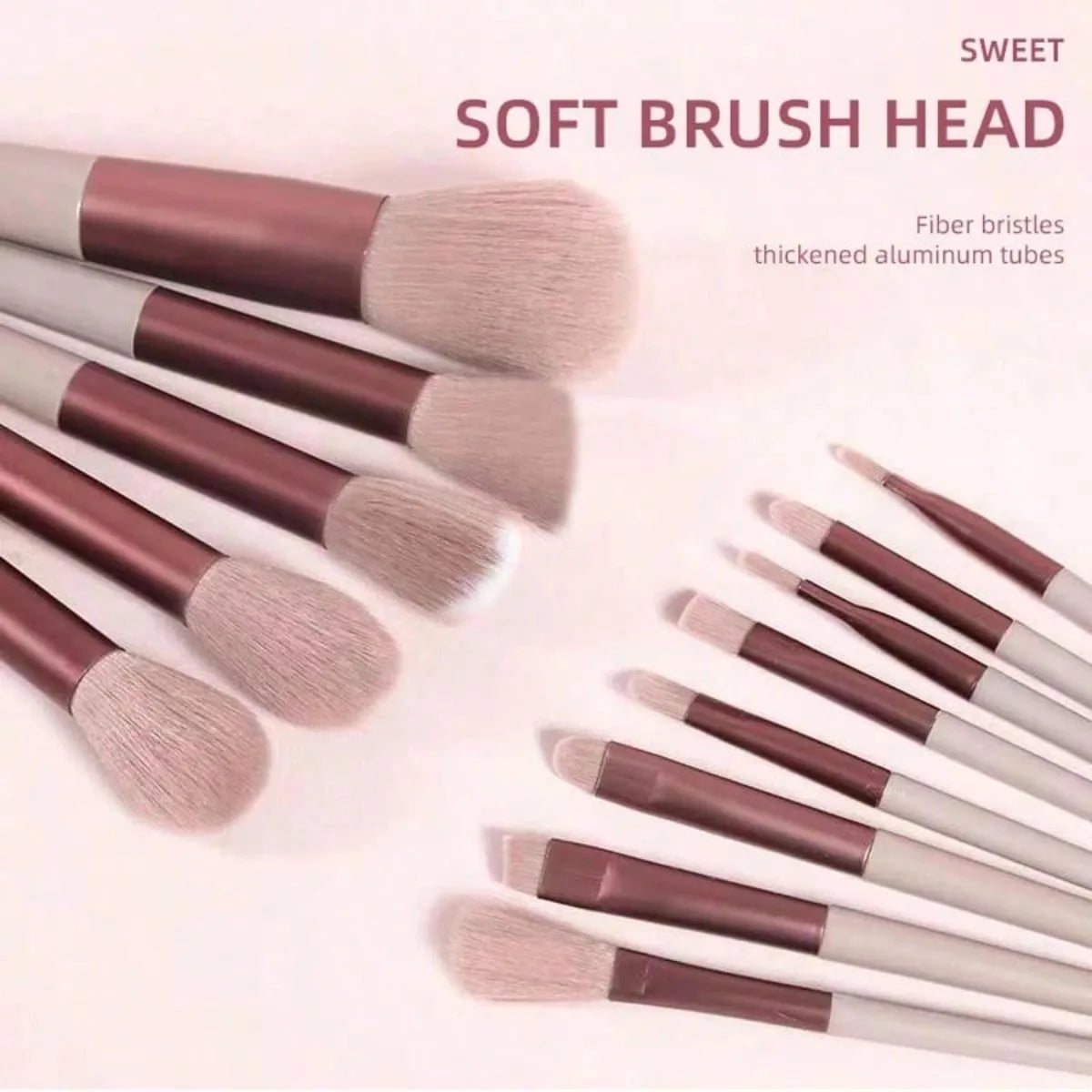 13 Soft Makeup Brushes Set With Perfect Soft Pouch - Premium Makeup To