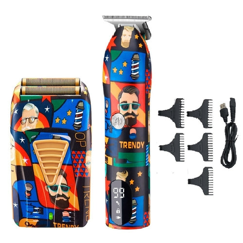 Professional Hair Clipper Barber Rechargeable Beard Trimmer Shaver