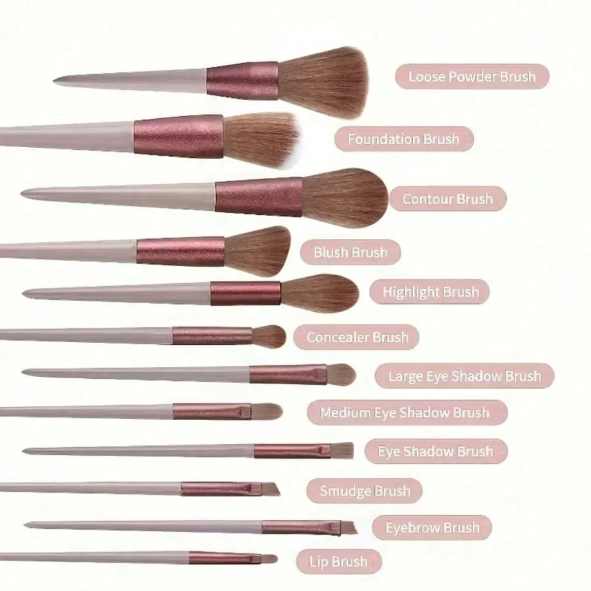 13 Soft Makeup Brushes Set With Perfect Soft Pouch - Premium Makeup To