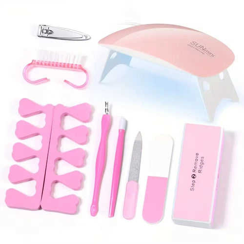 Professional USB Electric Nail Drill Polish File Kit with UV LED Nail