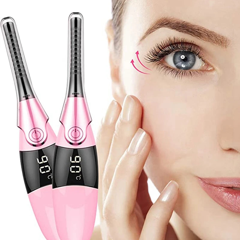 Heated Eyelash Curler Portable USB Rechargeable 4 Temperature