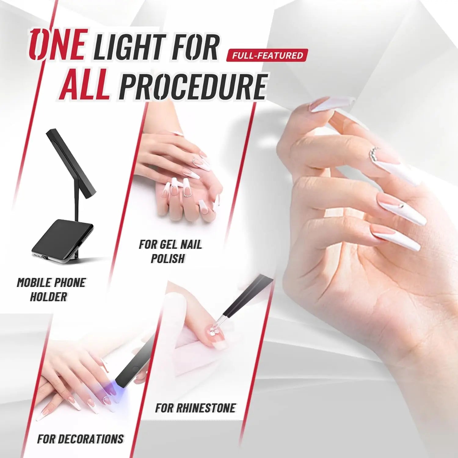 Handheld Nail Dryer Gel Lamp Small Nail Polish Fast Dry Mini Portable