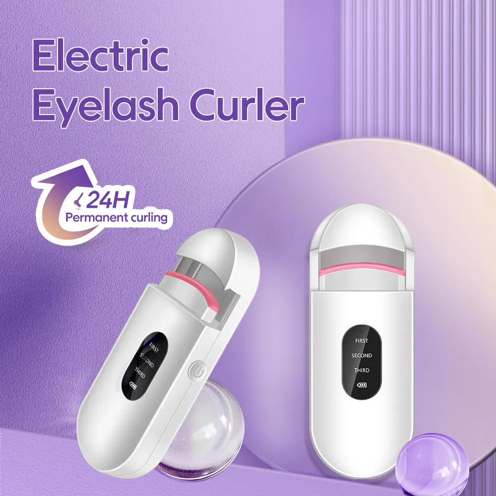 Electric Heated Eyelash Curlers Portable Long-Lasting Styling Eyelash