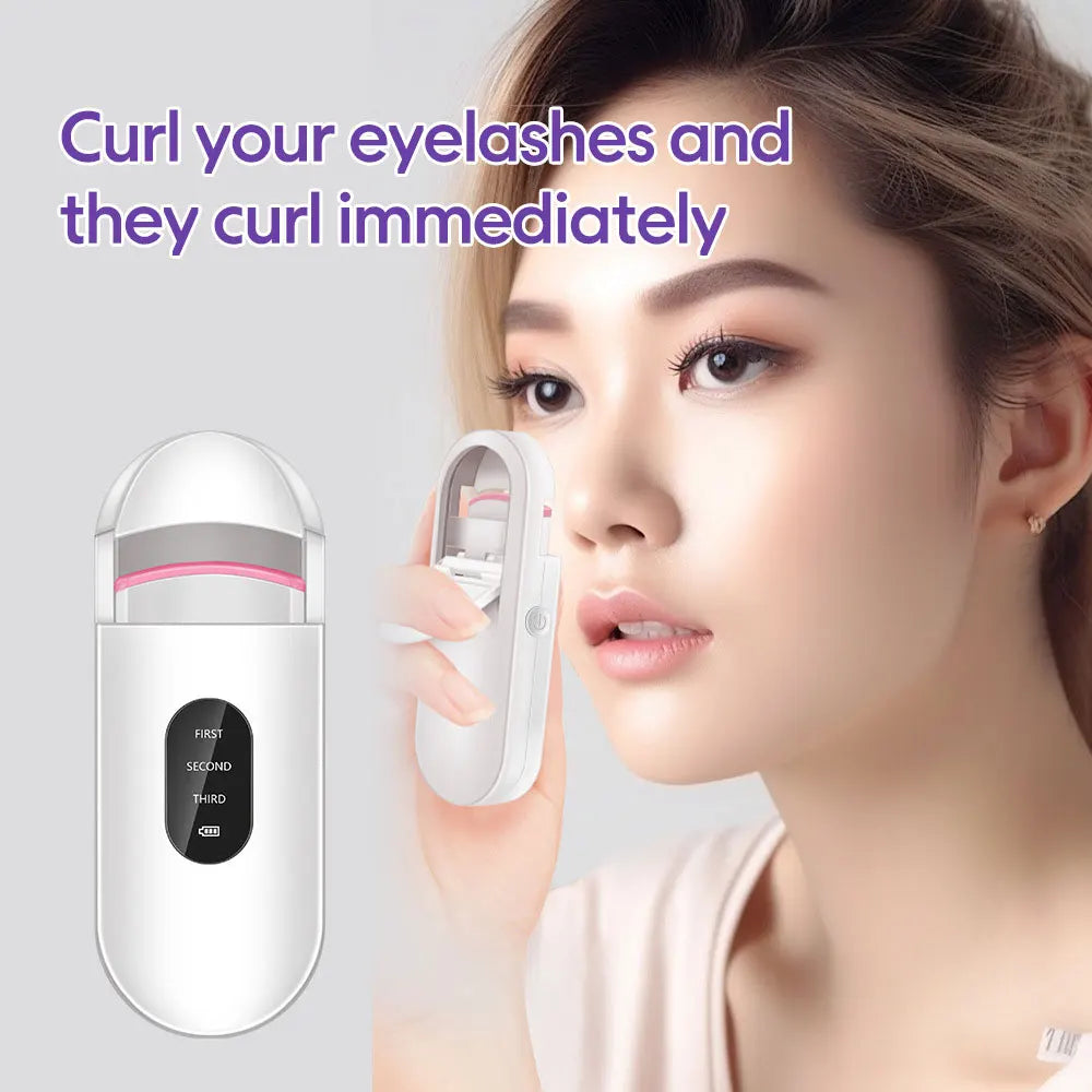 Electric Heated Eyelash Curlers Portable Long-Lasting Styling Eyelash