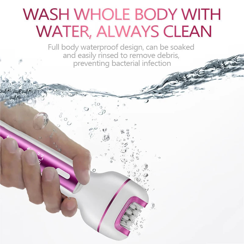 3 in 1 Rechargeable Women Epilator for Face Body Electric Shaver