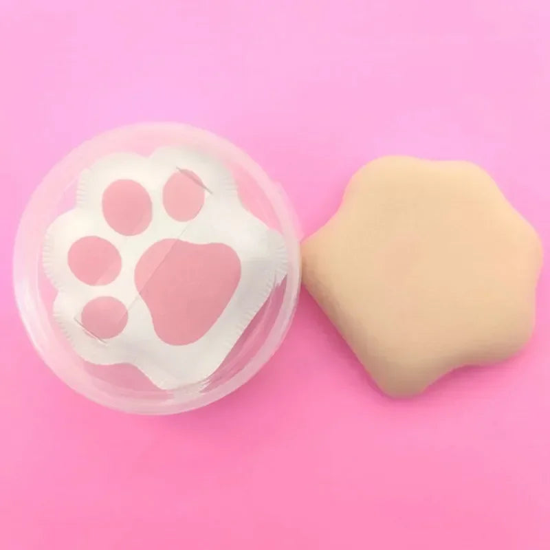 3pcs Cute Cat Claw Powder Puff Super Soft Makeup Sponge For Foundation