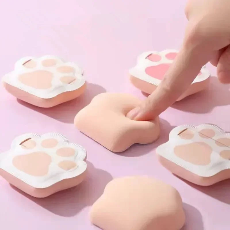 3pcs Cute Cat Claw Powder Puff Super Soft Makeup Sponge For Foundation
