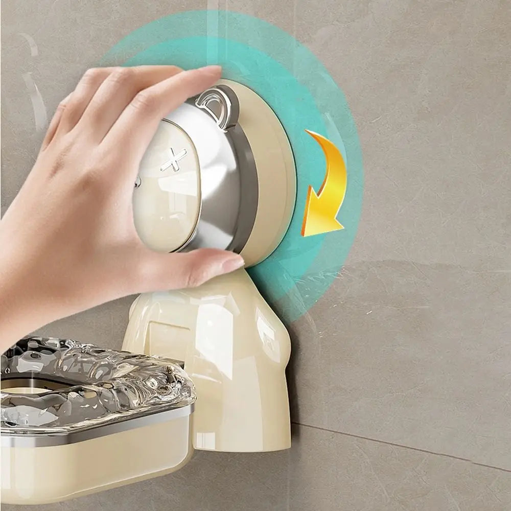 Plastic Suction Cup Hair Dryer Holder Wall Mounted Hands-Free Hair