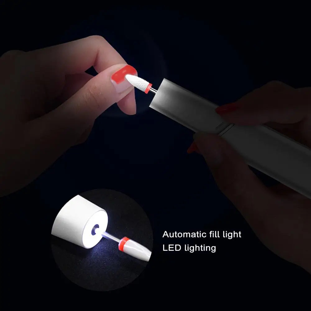 Electric Manicure Drill Set Wireless Rechargeable Nail Grinder Low