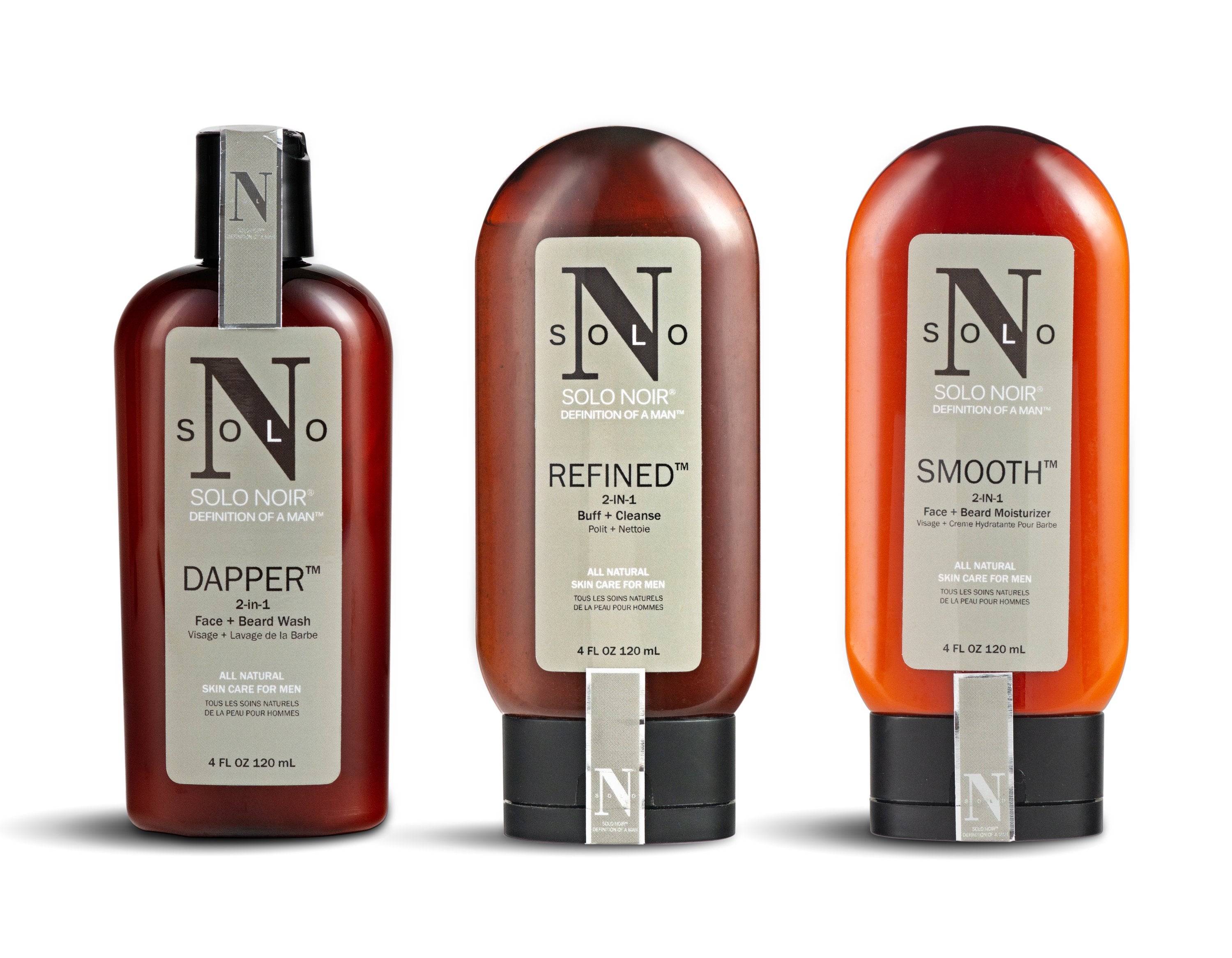 Solo Noir FACIAL KIT (DAPPER + REFINED + SMOOTH)