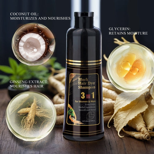 Black Ran Hair Shampoo 3-in-1 – Cleanses, Nourishes & Refreshes Color