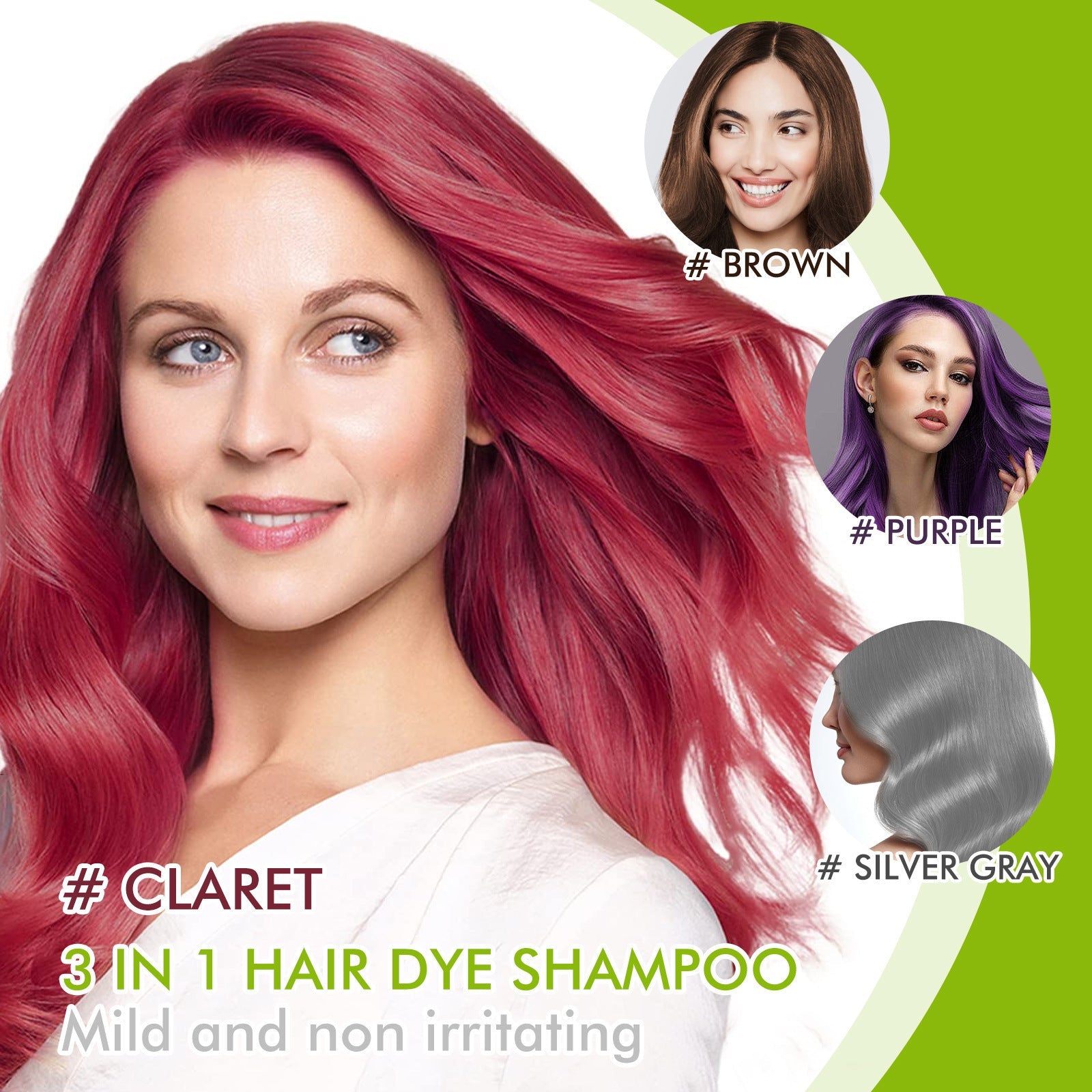 CLARET™ Hair Dye Shampoo – Color & Care in One Step
