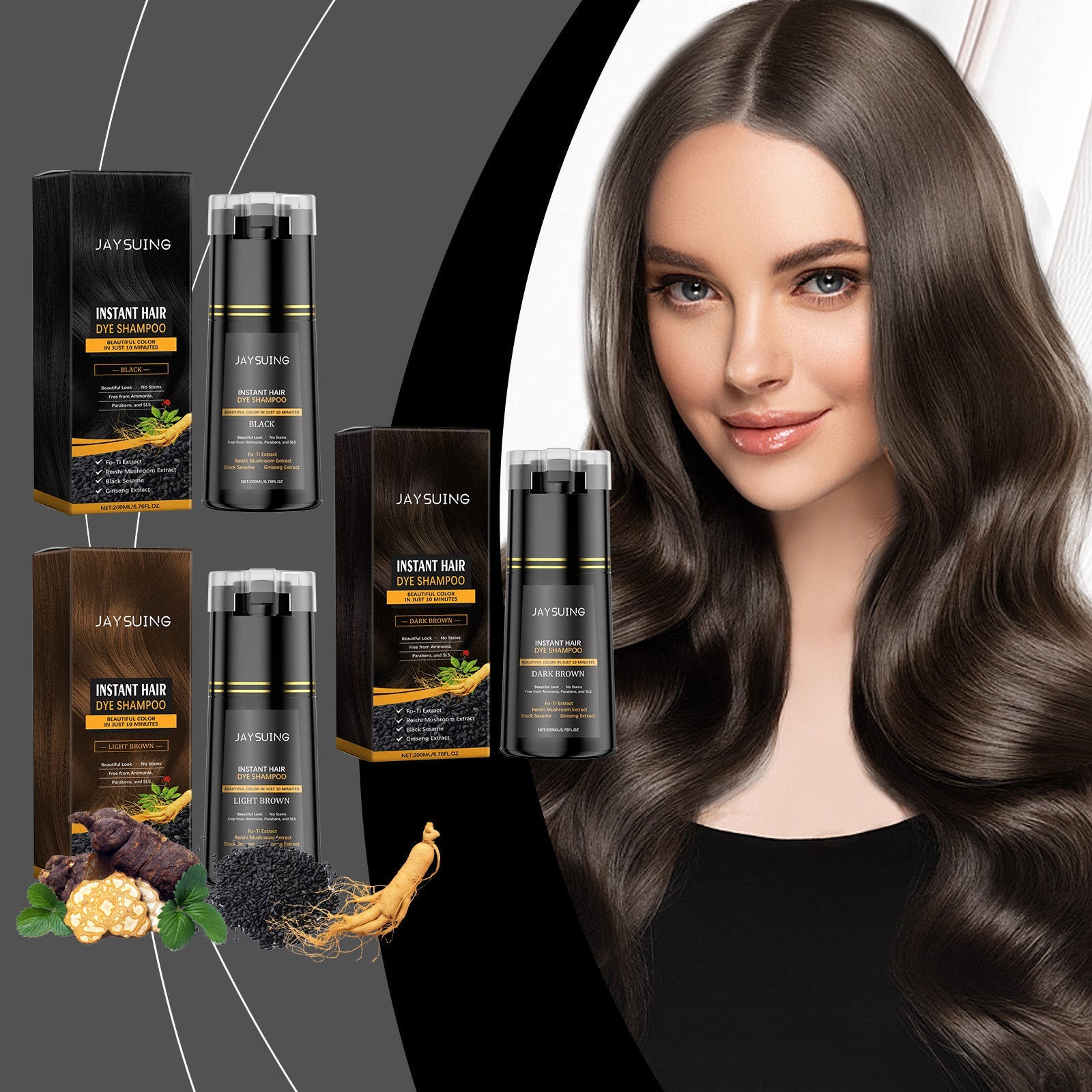 Plant Extract Color Shampoo | Gentle Dyeing with Scalp Care