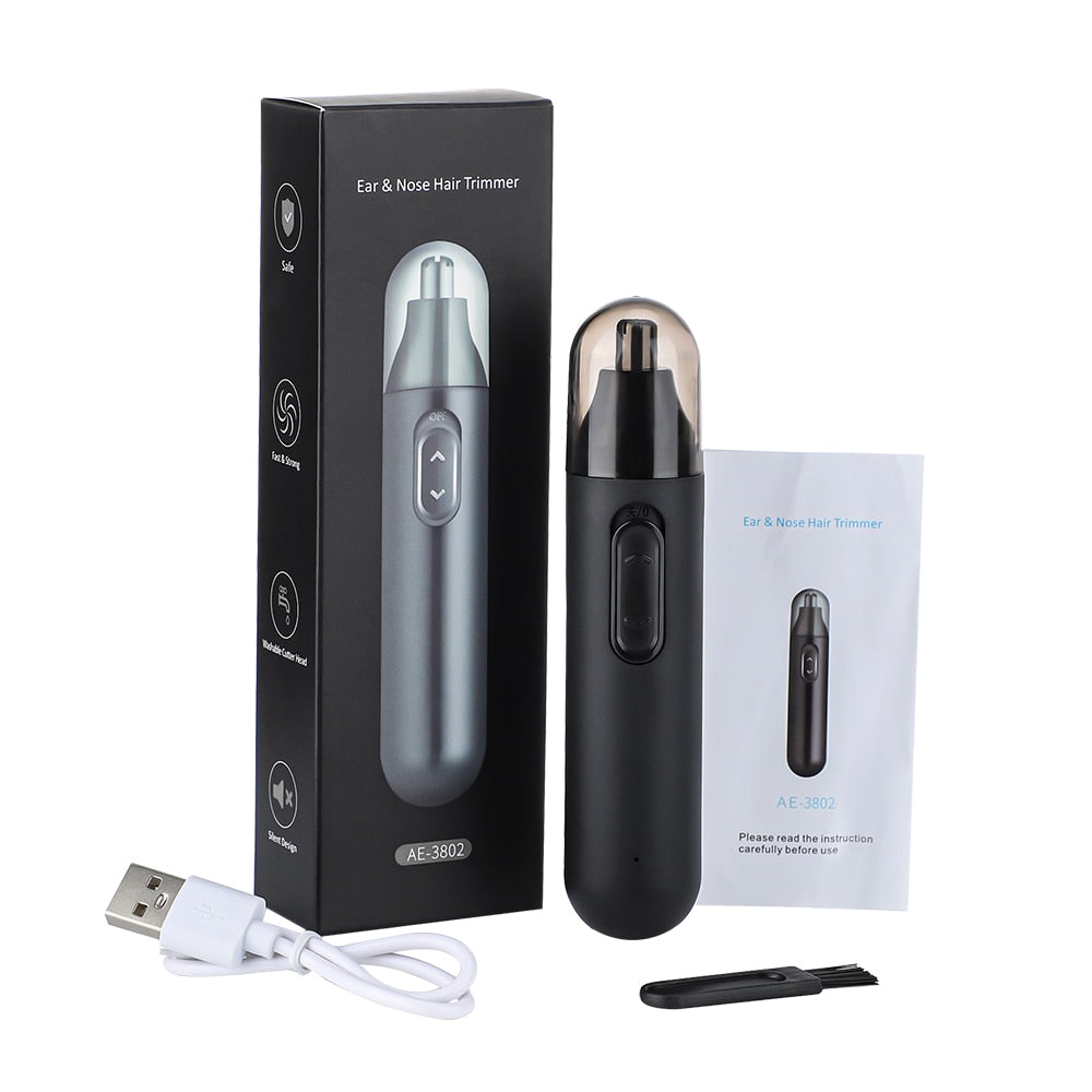 Electric Nose Hair Trimmer Implement Shaver Clipper Unisex Ear Neck