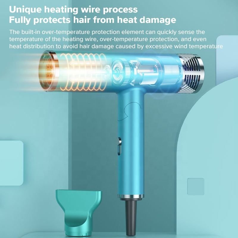 Foldable Hair Dryer Blower Electric Negative Ion Blower Mini Folding