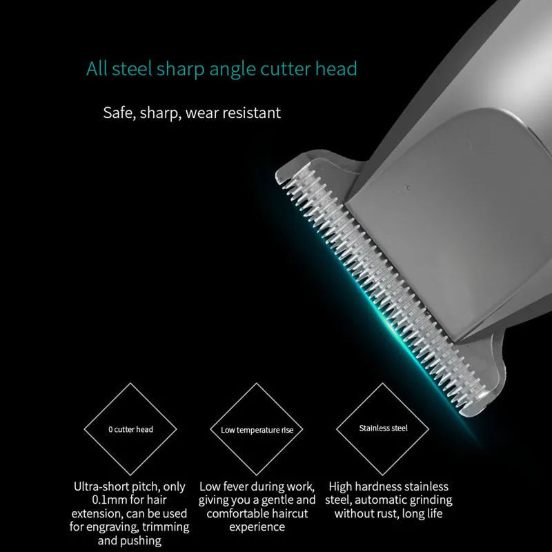 Professional Waterproof Hair Trimmer Display Men's Hair Clipper