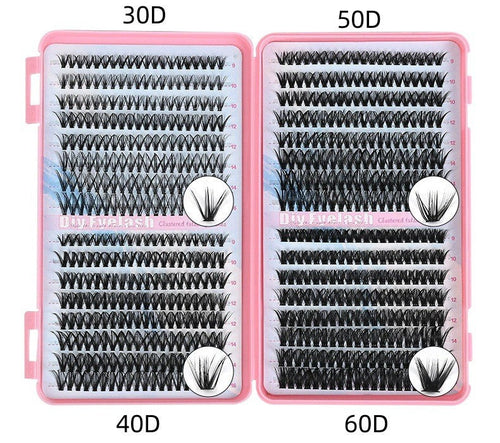 Lash Clusters, 640 Pcs Eyelashes Cluster Extensions 9-16mm Fluffy