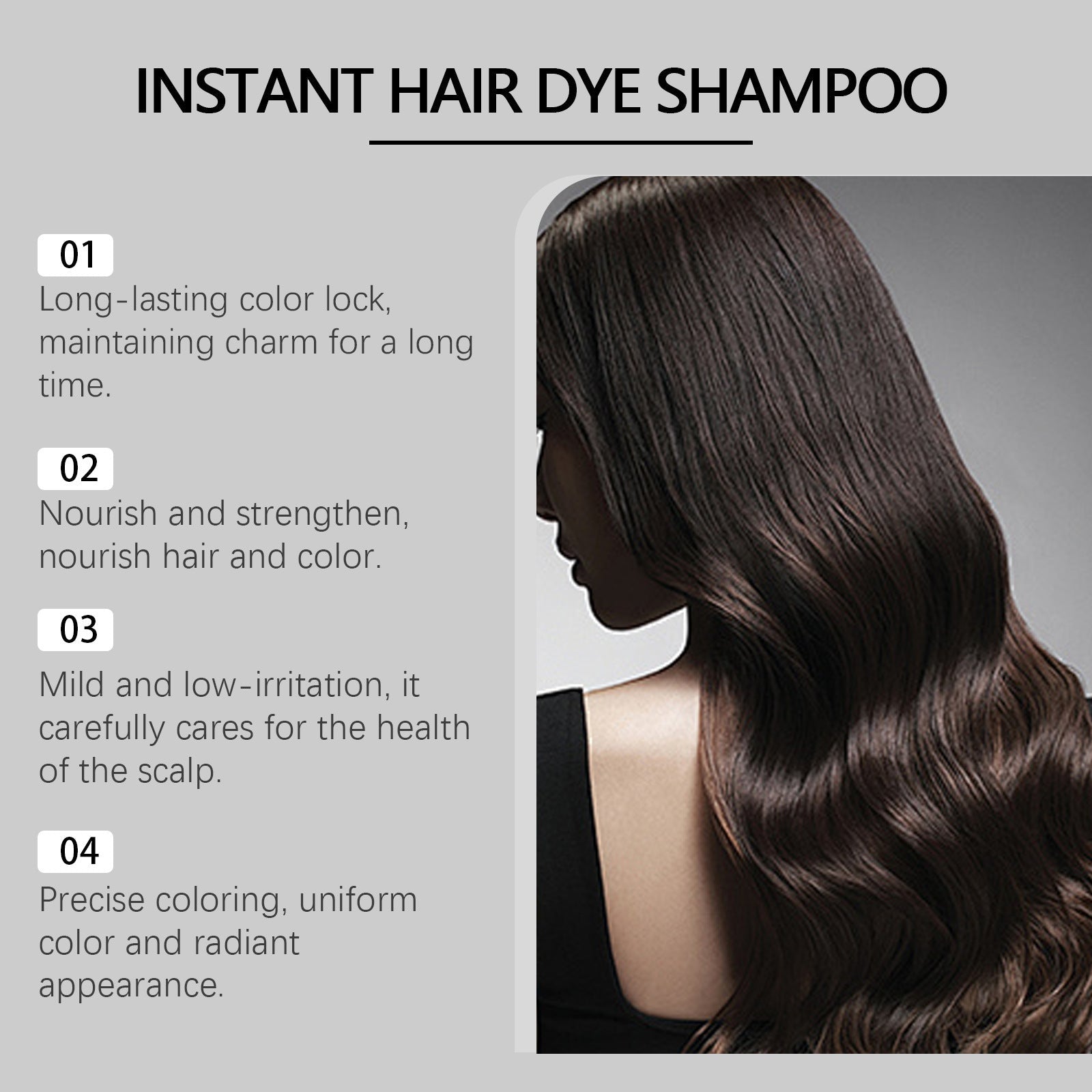 Plant Extract Color Shampoo | Gentle Dyeing with Scalp Care
