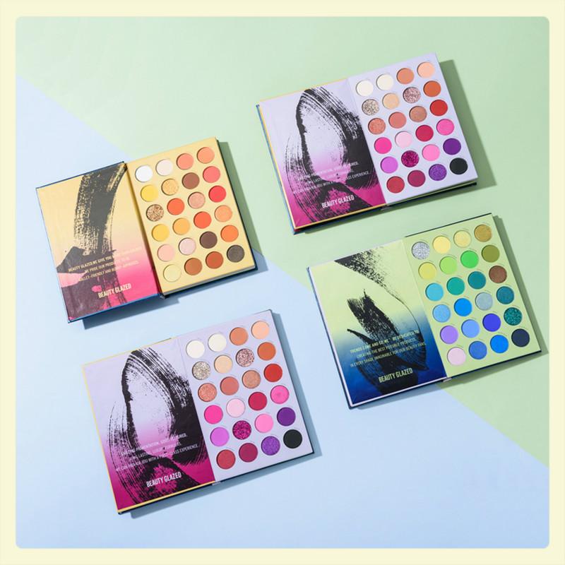 Beauty Glazed Makeup eyeshadow 3 Layers 72 Color Shades Pressed