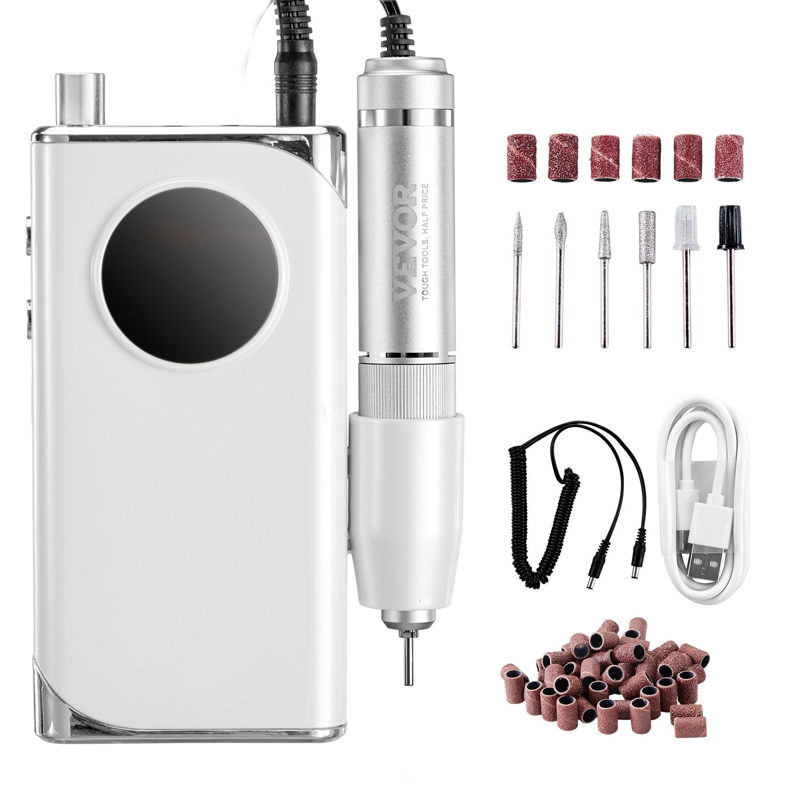 Electric Rechargeable Nail Drill, 40,000RPM Portable Cordless Nail E
