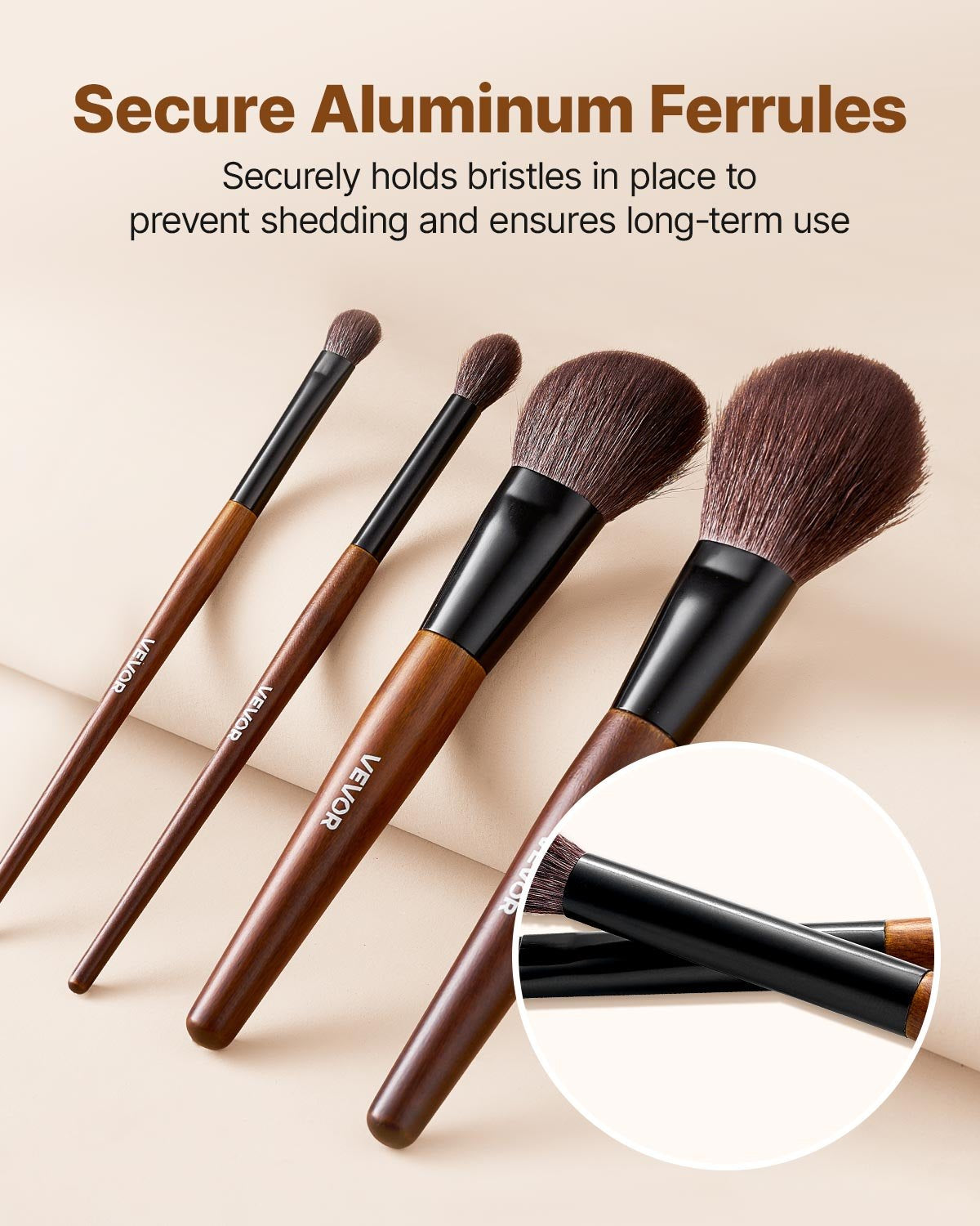 9-Piece Makeup Brush Set for Foundation Blending Eyeshadow,