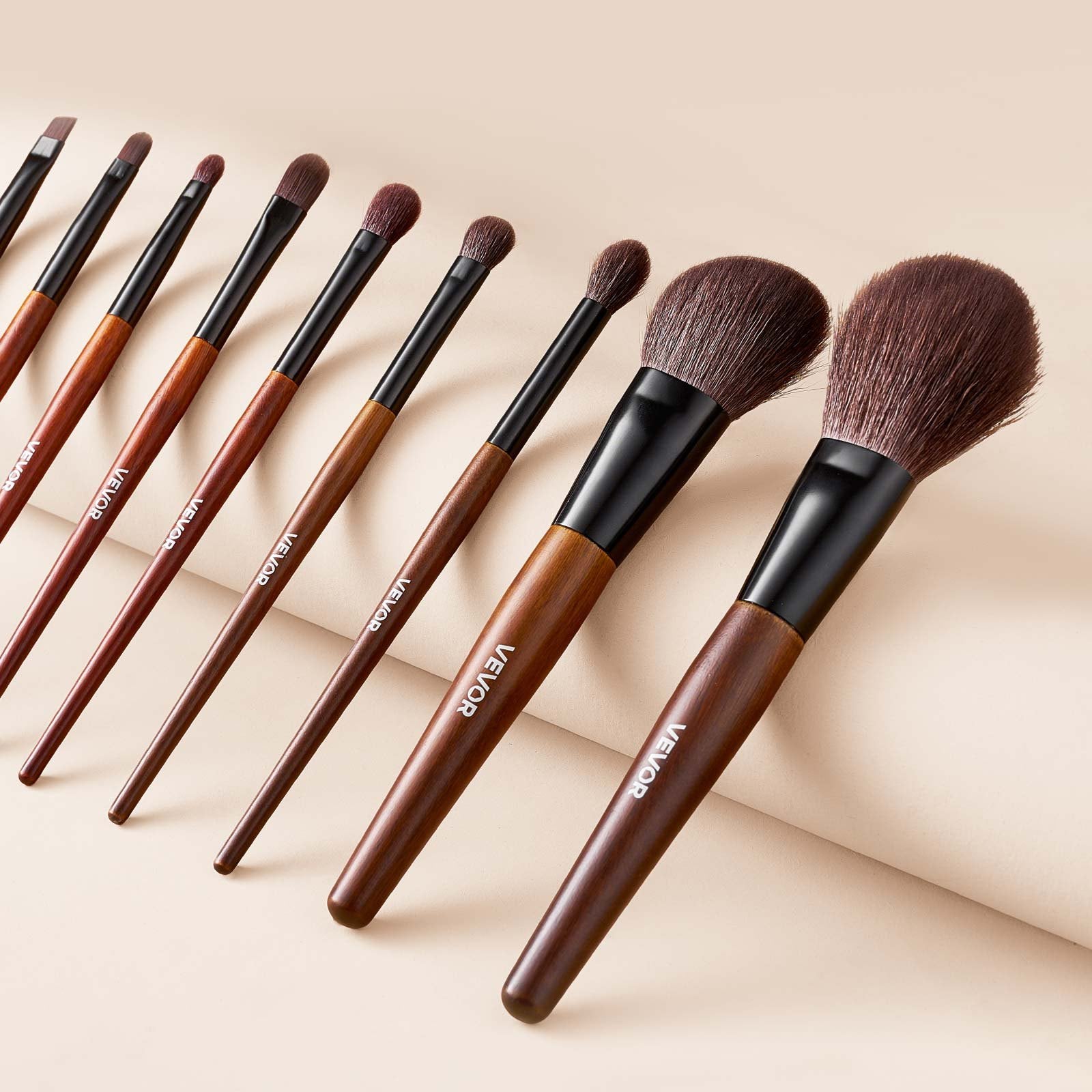 9-Piece Makeup Brush Set for Foundation Blending Eyeshadow,